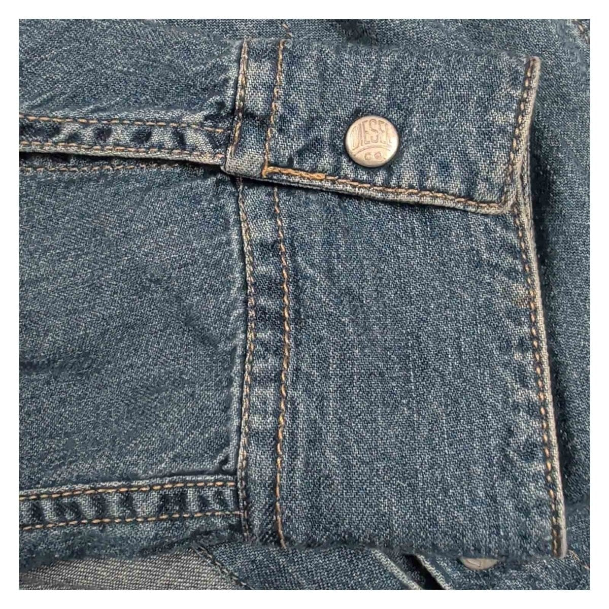 Diesel Womens Denim Shirt Size L UK 14-16 Blue Cotton Snap Button Western – product photo 3 | RewearableUK