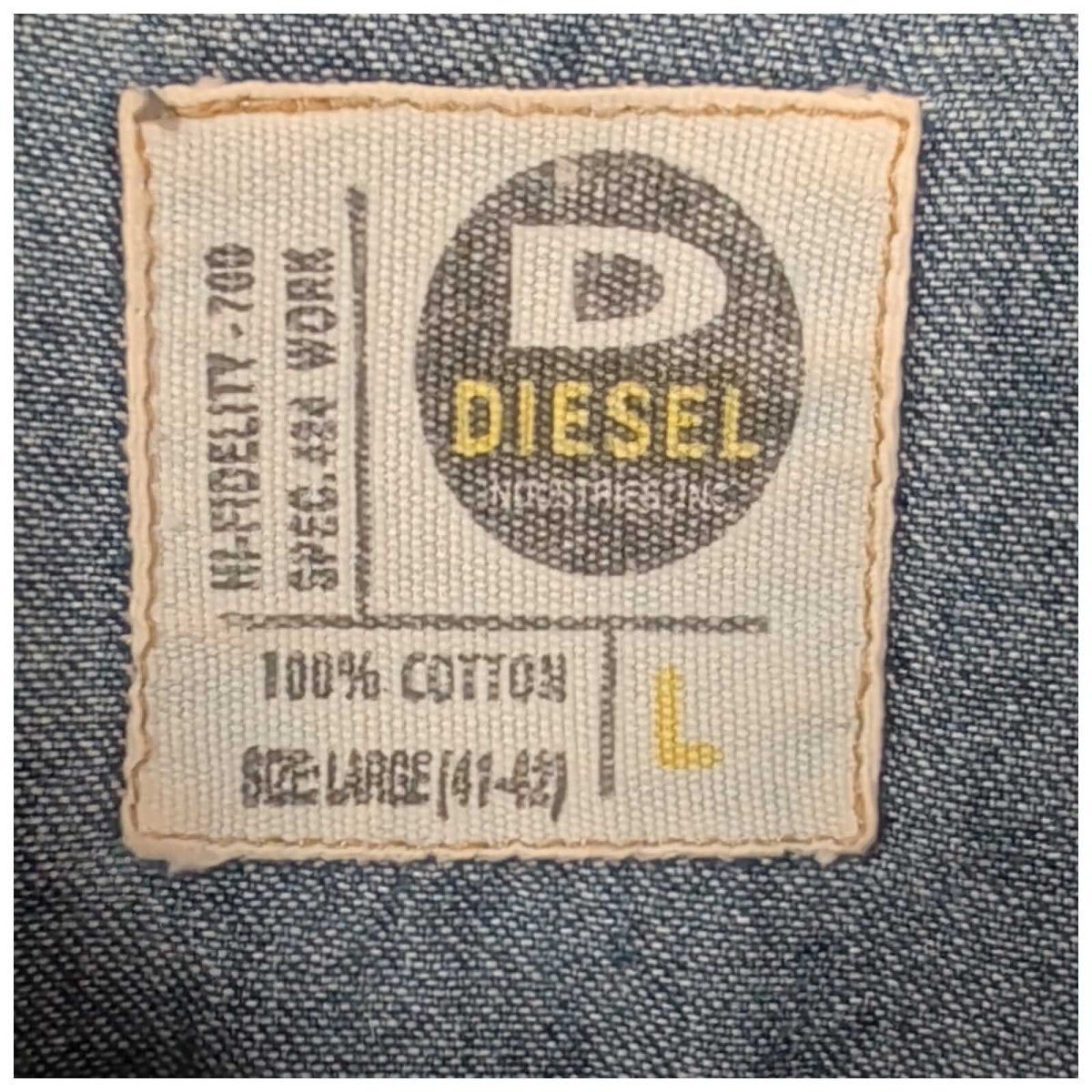 Diesel Womens Denim Shirt Size L UK 14-16 Blue Cotton Snap Button Western – product photo 6 | RewearableUK
