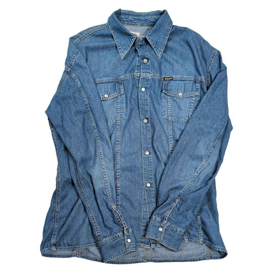Diesel Womens Denim Shirt Size L UK 14-16 Blue Cotton Snap Button Western – product photo 1 | RewearableUK