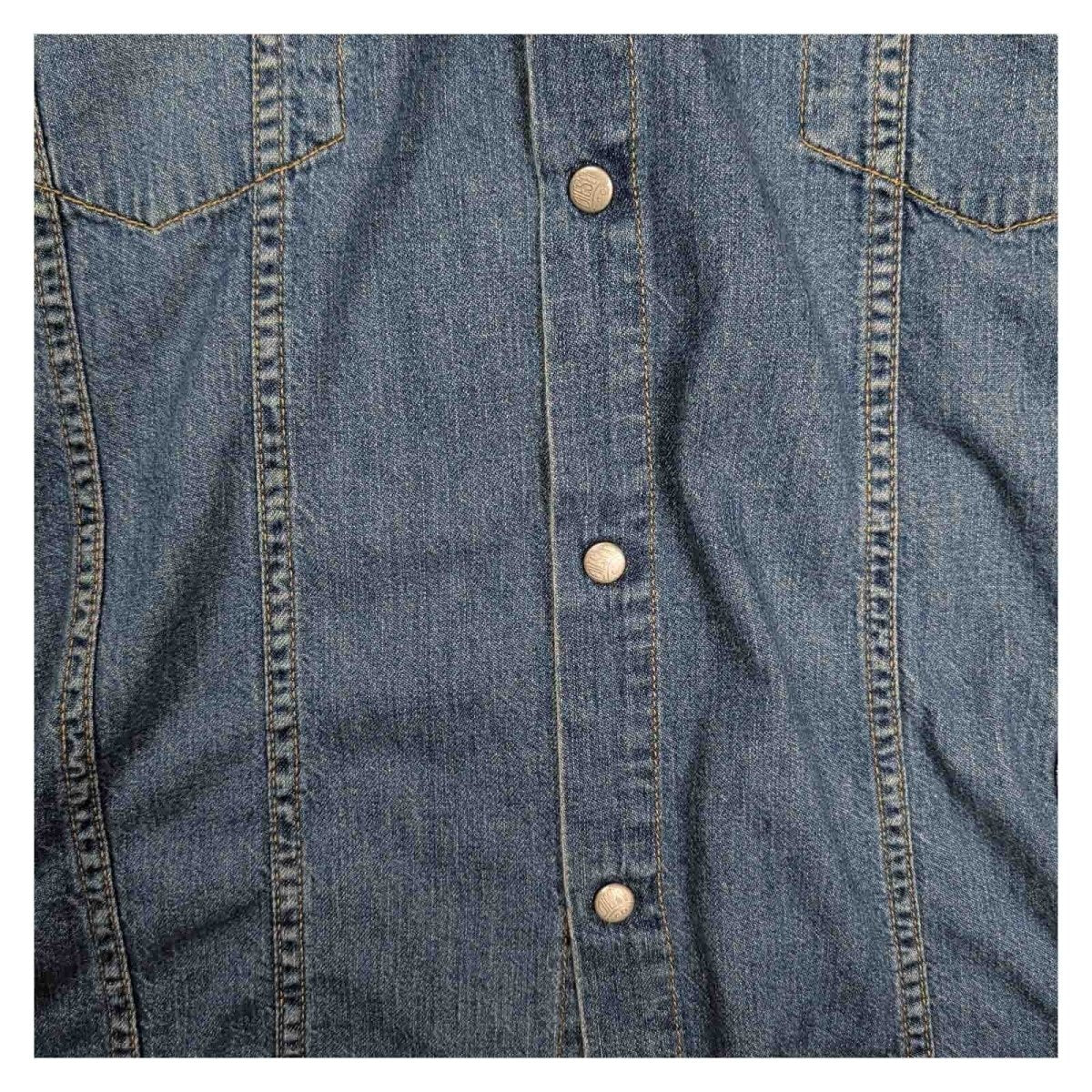 Diesel Womens Denim Shirt Size L UK 14-16 Blue Cotton Snap Button Western – product photo 2 | RewearableUK