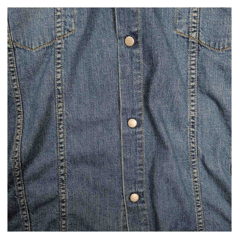 Diesel Womens Denim Shirt Size L UK 14-16 Blue Cotton Snap Button Western – product photo 2 | RewearableUK