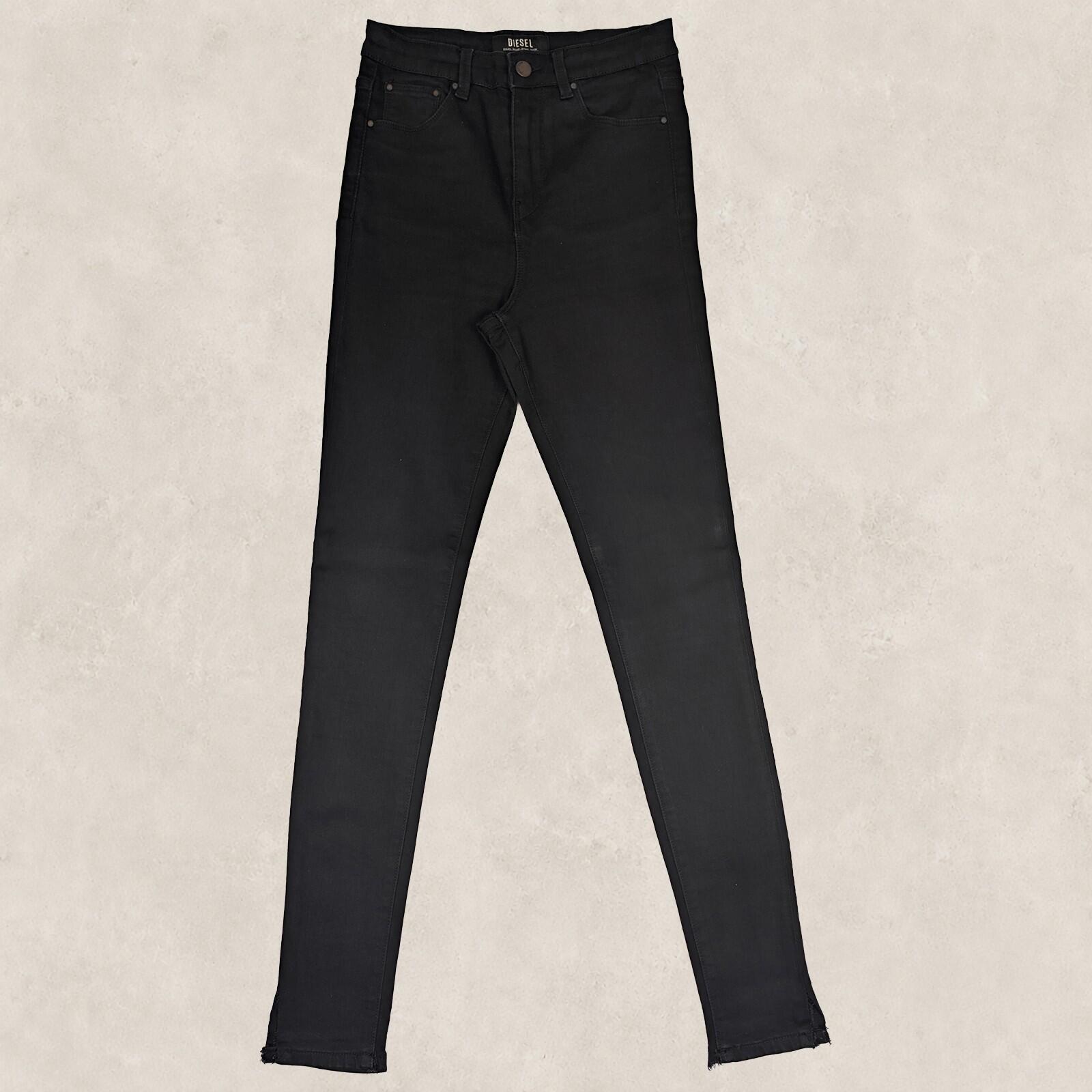 diesel womens solid black wash high rise skinny fit denim jeans size 8 r w26 l32 by DIESEL – | RewearableUK