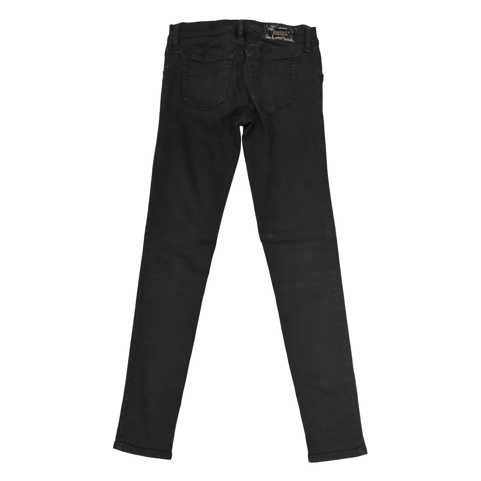 diesel womens w25 l30 black getlegg slim skinny low waist stretch denim jeans by DIESEL – | RewearableUK