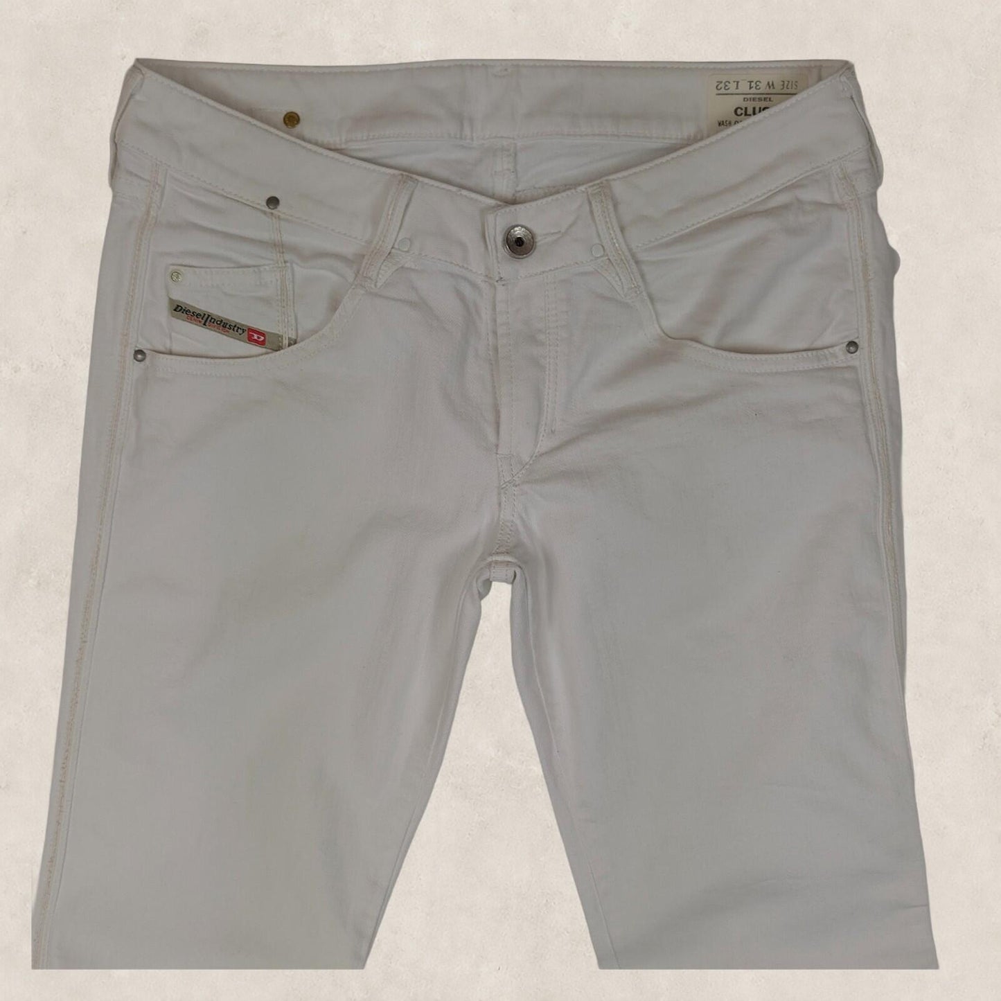 diesel womens white stretch cotton clush skinny casual denim jeans w31 l32 by DIESEL – | RewearableUK