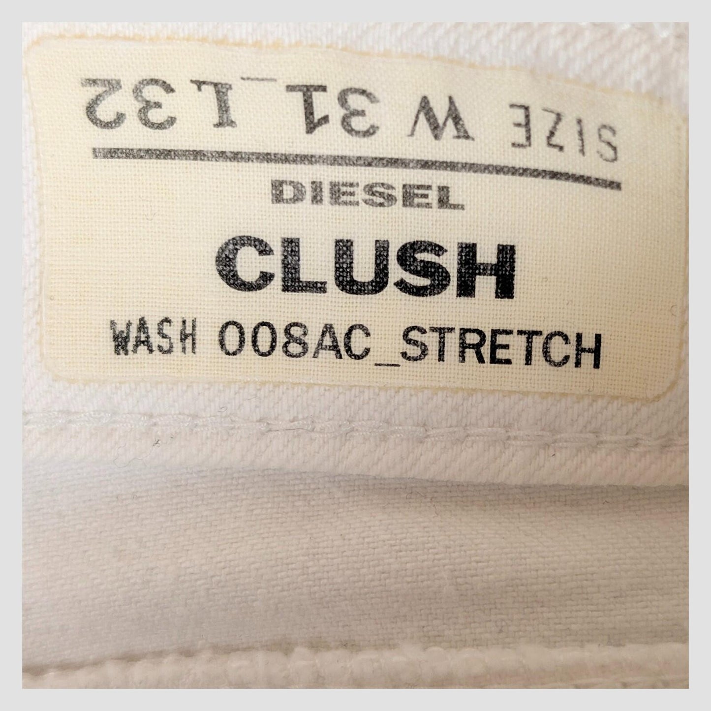 diesel womens white stretch cotton clush skinny casual denim jeans w31 l32 by DIESEL – | RewearableUK