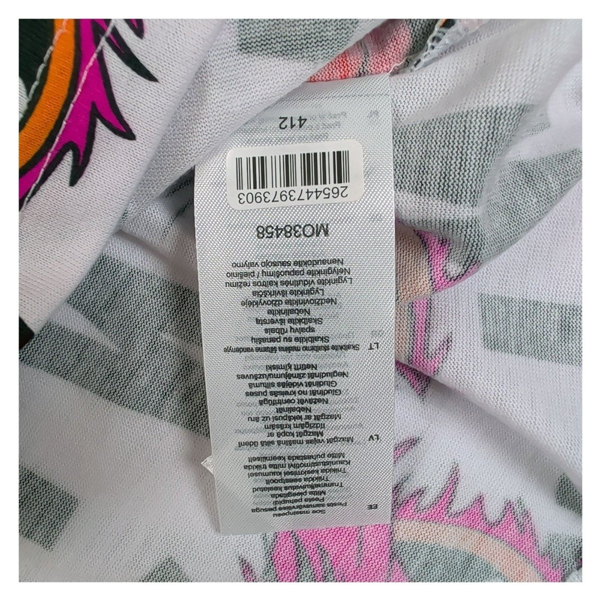 Disney Kids Animal Graphic T-Shirt Size 12 White Pink Red Polyester – product photo 5 | RewearableUK