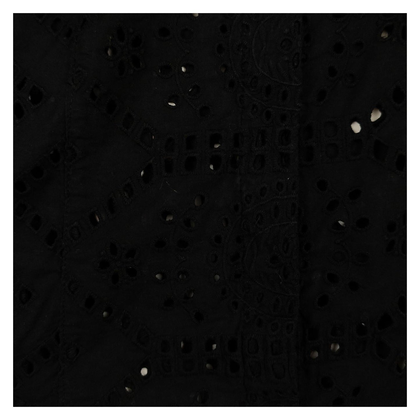 DKNY Blouse Top UK 4 US XXS Black 100% Cotton Broderie Anglaise Ruffle NWOT by DKNY – | RewearableUK