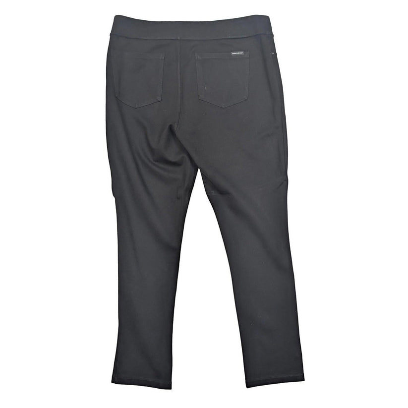 DKNY Jeans Black Ponte Trousers Women's Size L Large Stretch Pull On Zip Detail by DKNY – | RewearableUK
