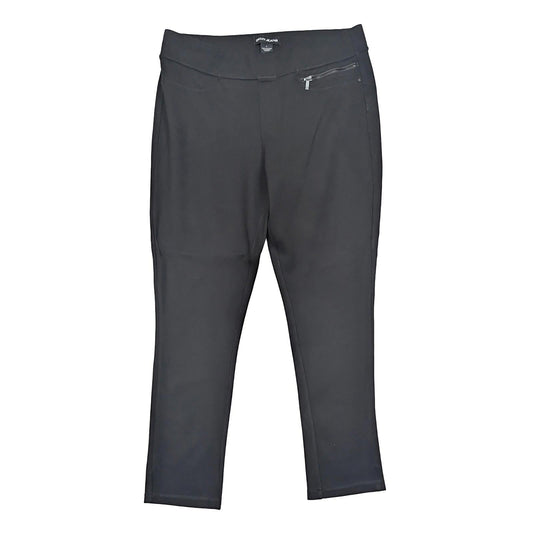 DKNY Jeans Black Ponte Trousers Women's Size L Large Stretch Pull On Zip Detail by DKNY – | RewearableUK