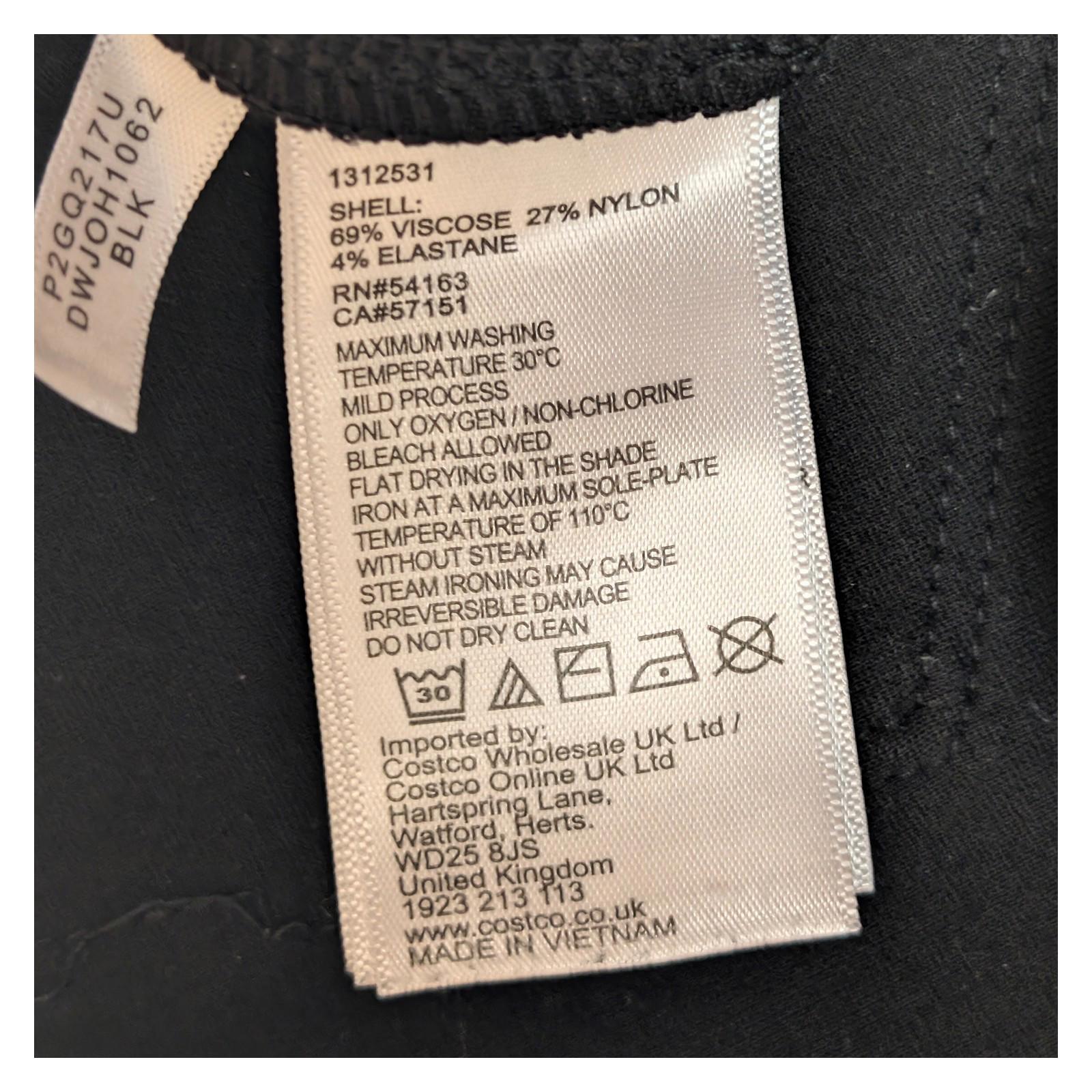 DKNY Jeans Black Ponte Trousers Women's Size L Large Stretch Pull On Zip Detail by DKNY – | RewearableUK