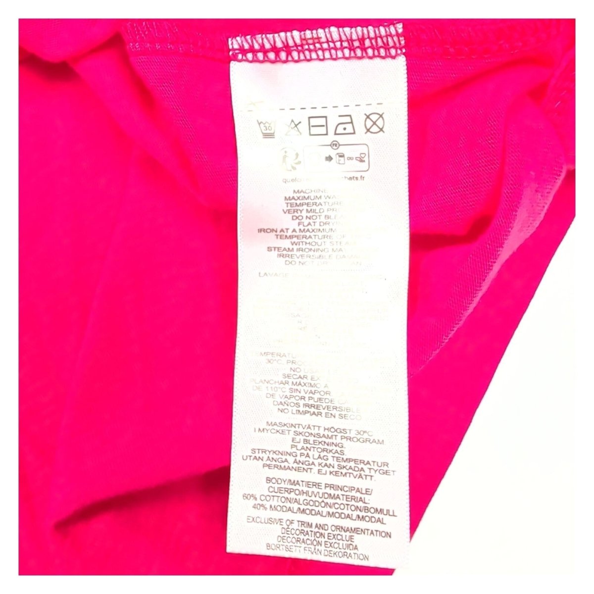 DKNY Jeans Hot Pink Reversible Sequin Logo T-Shirt – M – Top product photo 4 | RewearableUK