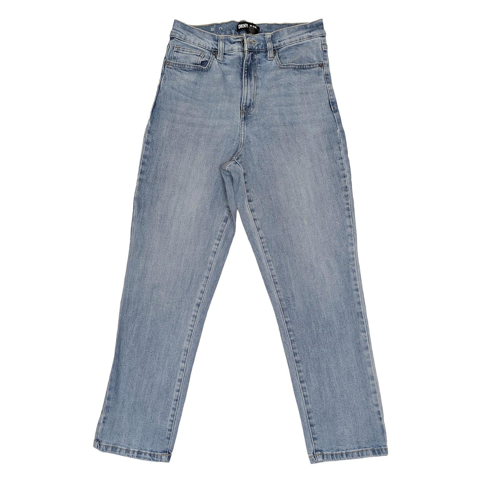 dkny jeans women size 29 high rise boyfriend light blue wash denim trousers by DKNY – | RewearableUK
