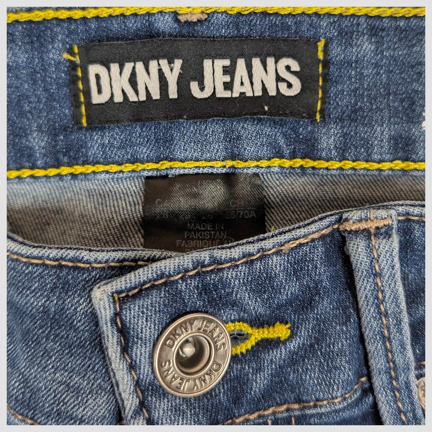 dkny jeans womens astor mid rise skinny fit blue denim pants size 26 by DKNY – | RewearableUK
