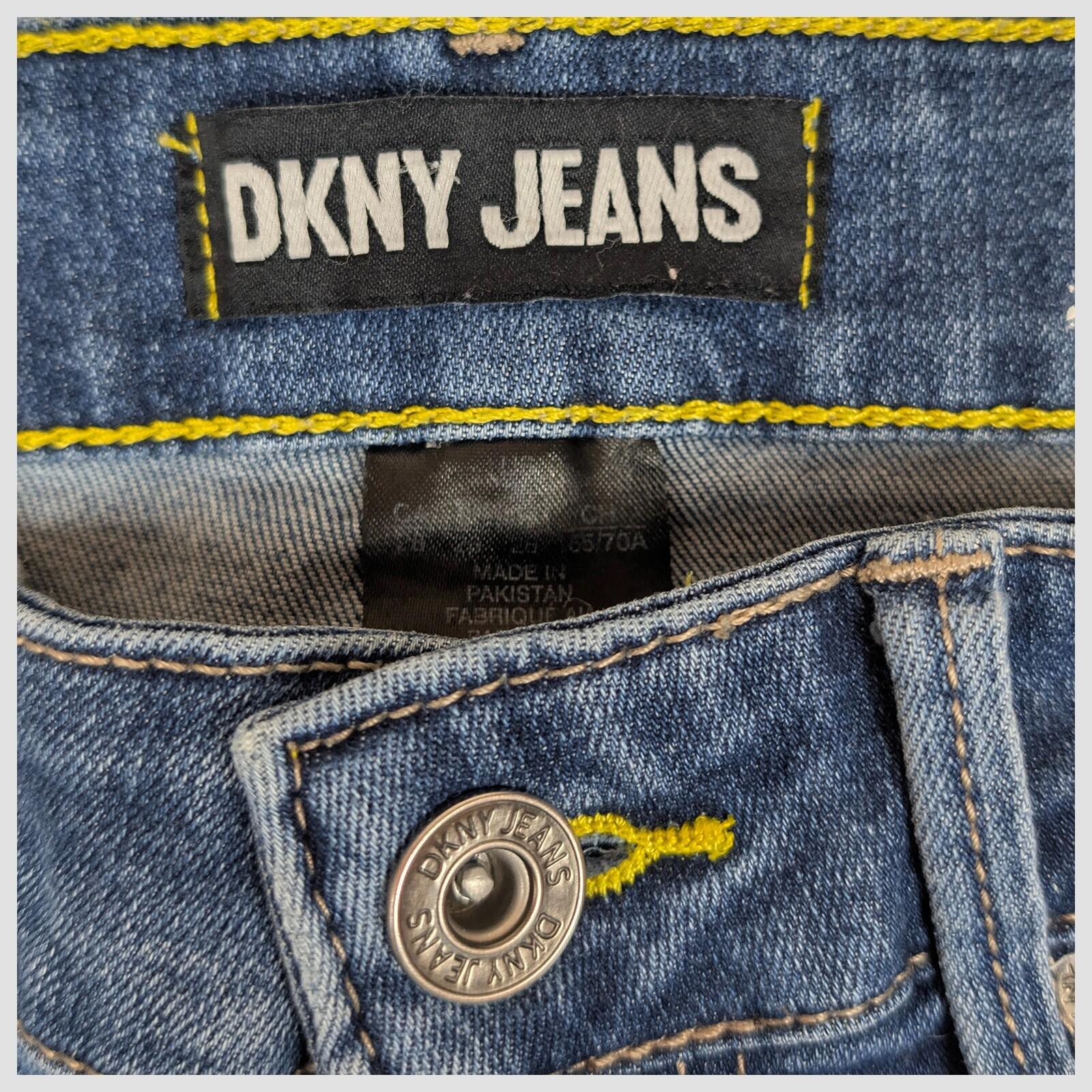 dkny jeans womens astor mid rise skinny fit blue denim pants size 26 by DKNY – | RewearableUK