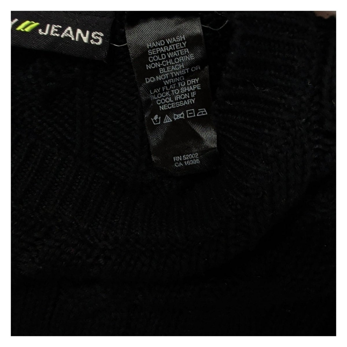 DKNY Jeans Womens Jumper S Black Cable Knit Acrylic Cotton – product photo 6 | RewearableUK