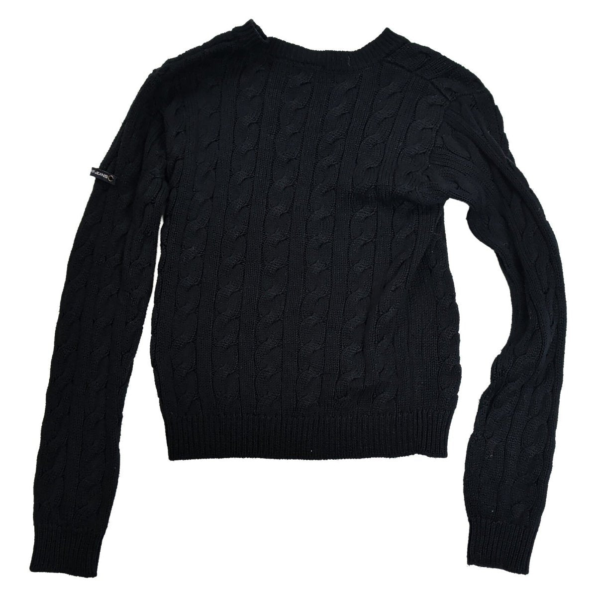 DKNY Jeans Womens Jumper S Black Cable Knit Acrylic Cotton – product photo 7 | RewearableUK