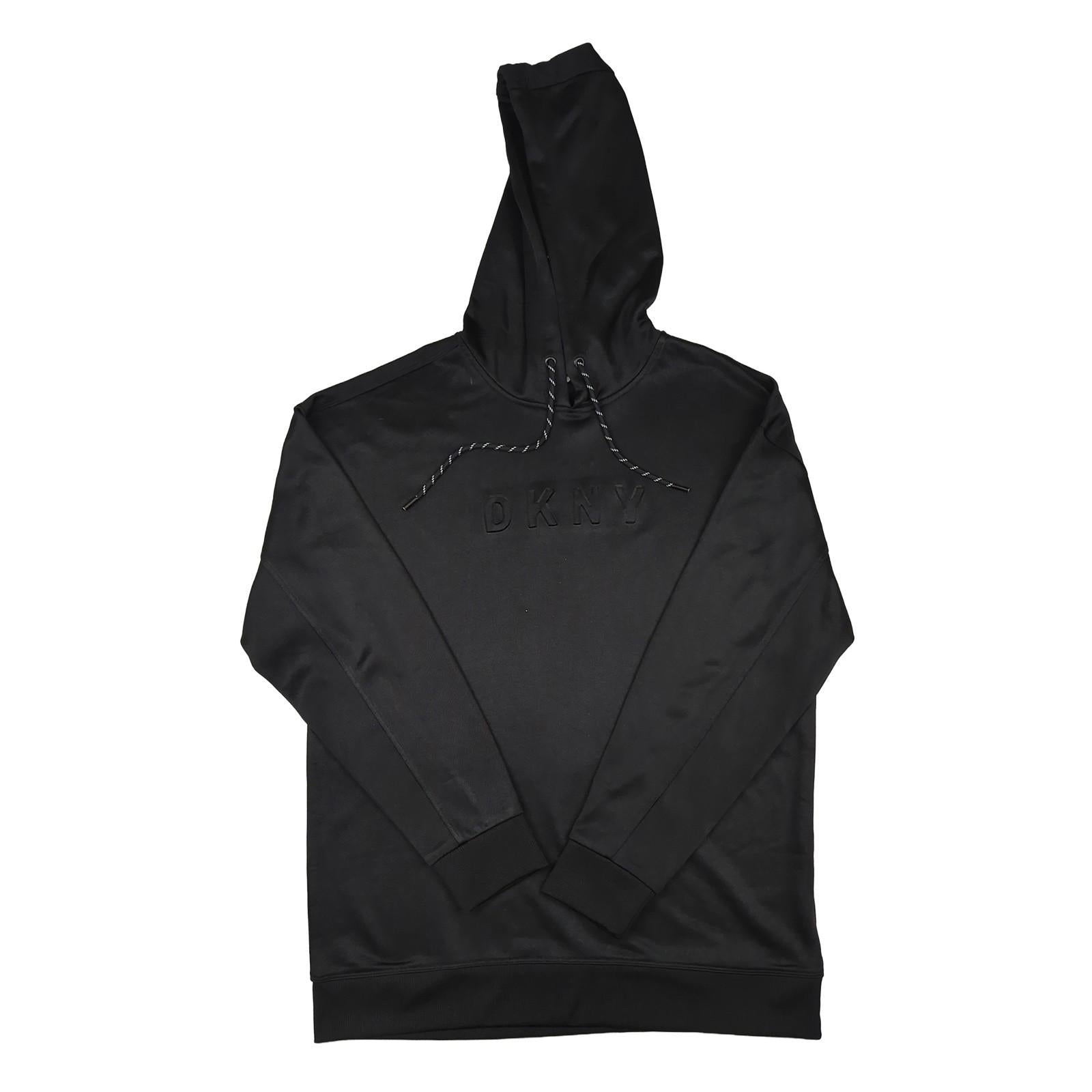 DKNY DKNY Men's Black Jersey Hoodie Size M Long Sleeve Pullover Used Casual Sweater & Hoodie RewearableUK