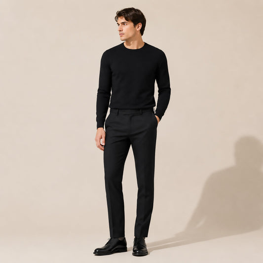dkny mens black wool formal trousers waist 32 short by DKNY – formal | RewearableUK