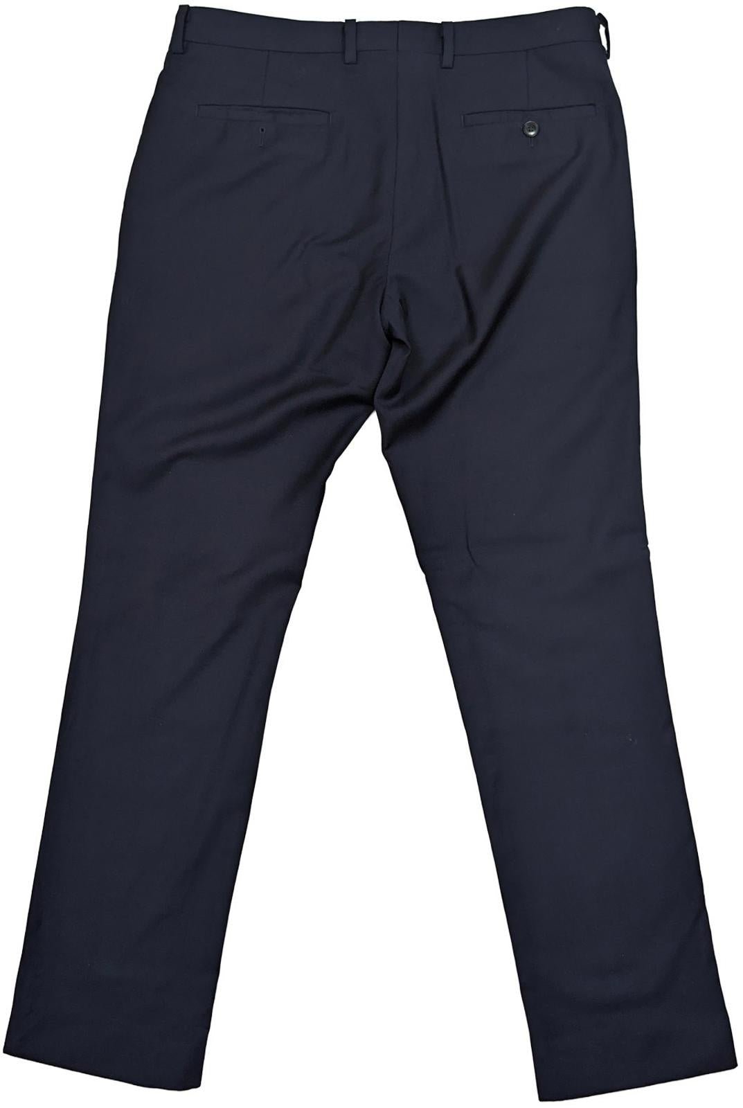 DKNY Navy Blue Wool Trousers Men's W34 Regular Slim Fit Suit Pants Smart Formal by DKNY – | RewearableUK