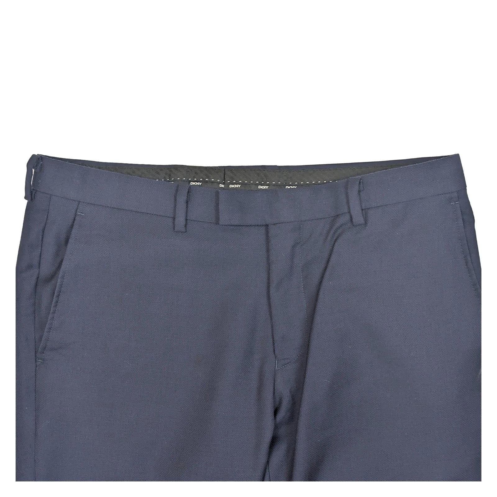 DKNY Navy Blue Wool Trousers Men's W34 Regular Slim Fit Suit Pants Smart Formal by DKNY – | RewearableUK