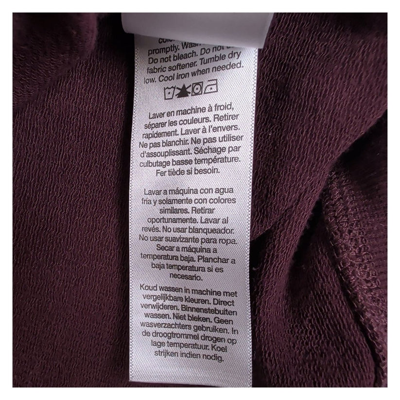 DKNY Sport Womens Hoodie M Burgundy All Over Logo Print Pullover Sweatshirt – product photo 8 | RewearableUK