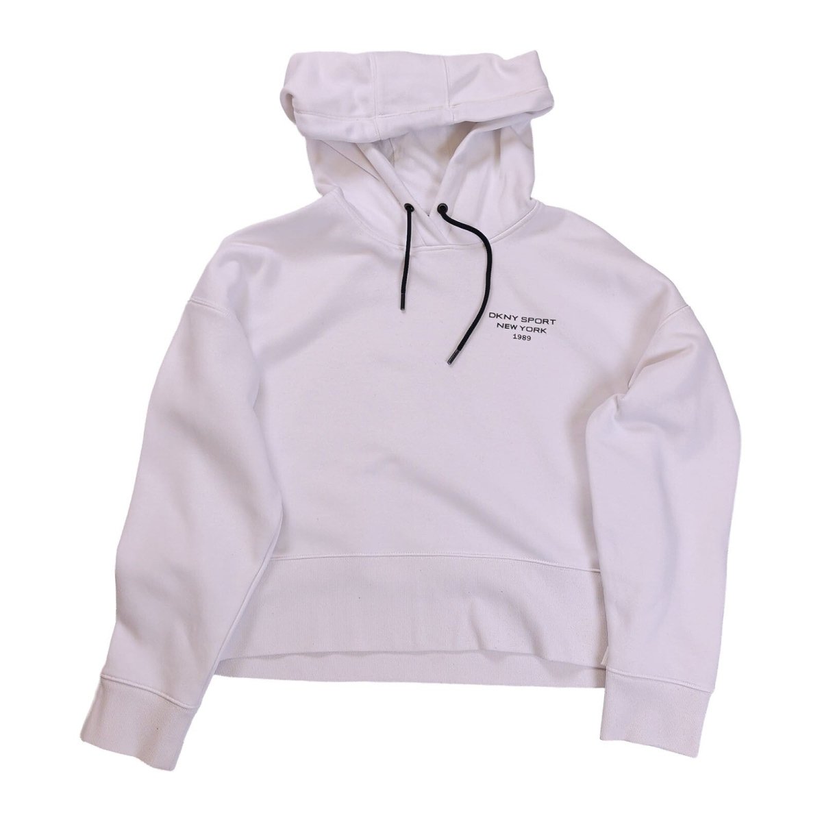 DKNY Sport Women's Hoodie Size S White Cotton Polyester Blend – product photo 1 | RewearableUK