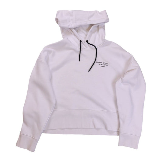 DKNY Sport Women's Hoodie Size S White Cotton Polyester Blend – product photo 1 | RewearableUK