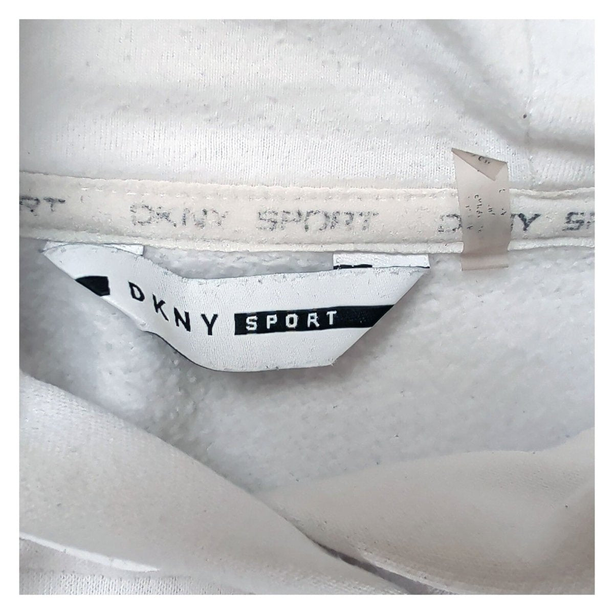 DKNY Sport Women's Hoodie Size S White Cotton Polyester Blend – product photo 8 | RewearableUK