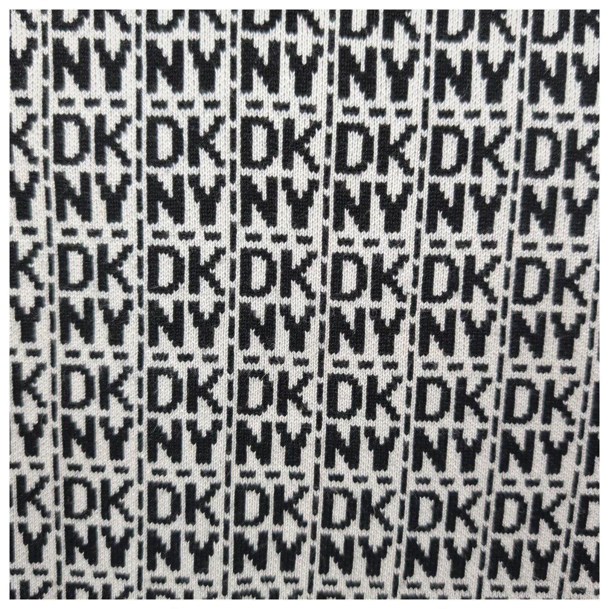dkny womens black white monogram logo print short sleeve knit dress size xs by DKNY – | RewearableUK