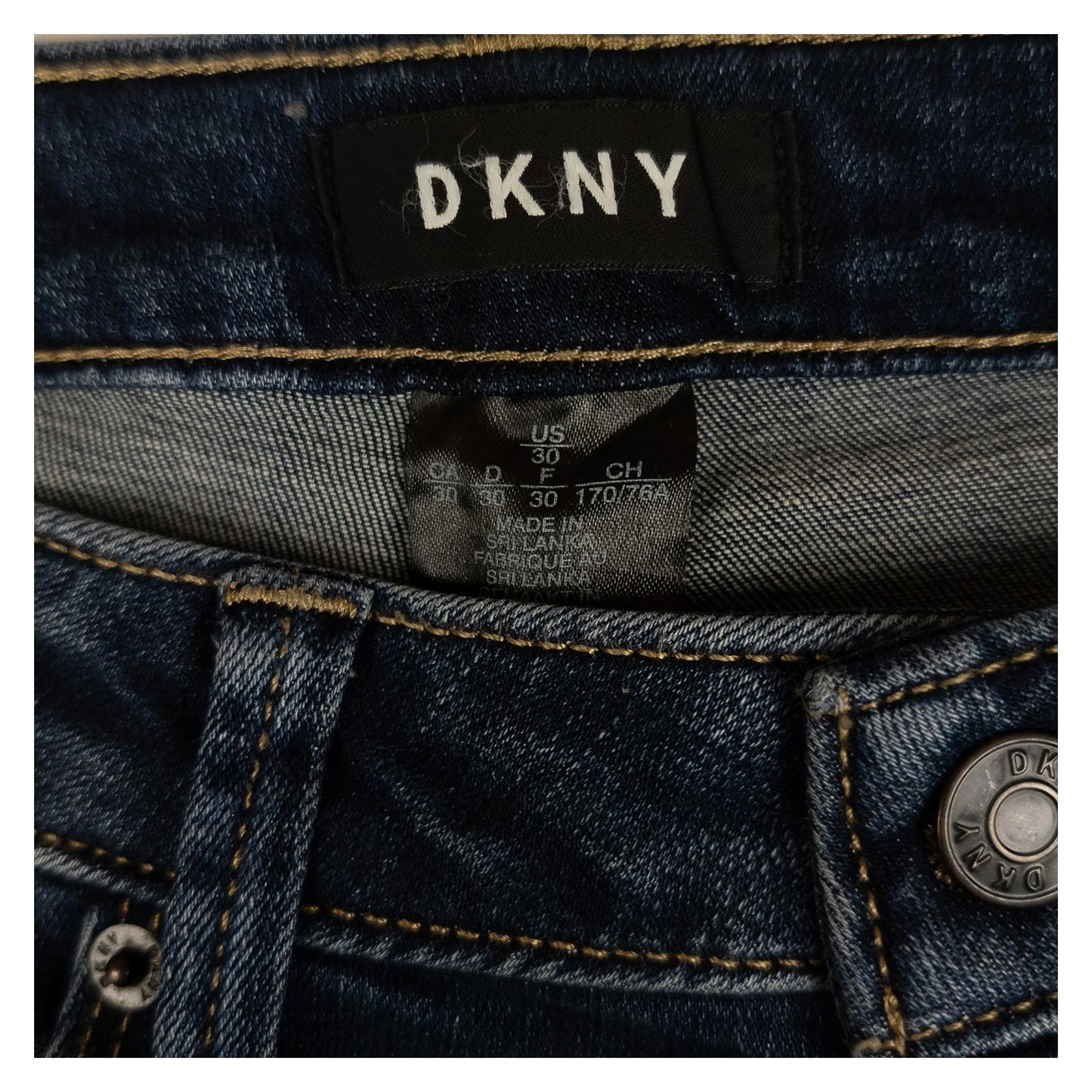 DKNY Women's Jeans W30 US 30 Dark Blue Skinny Stretch Denim Pants Trousers by DKNY – | RewearableUK