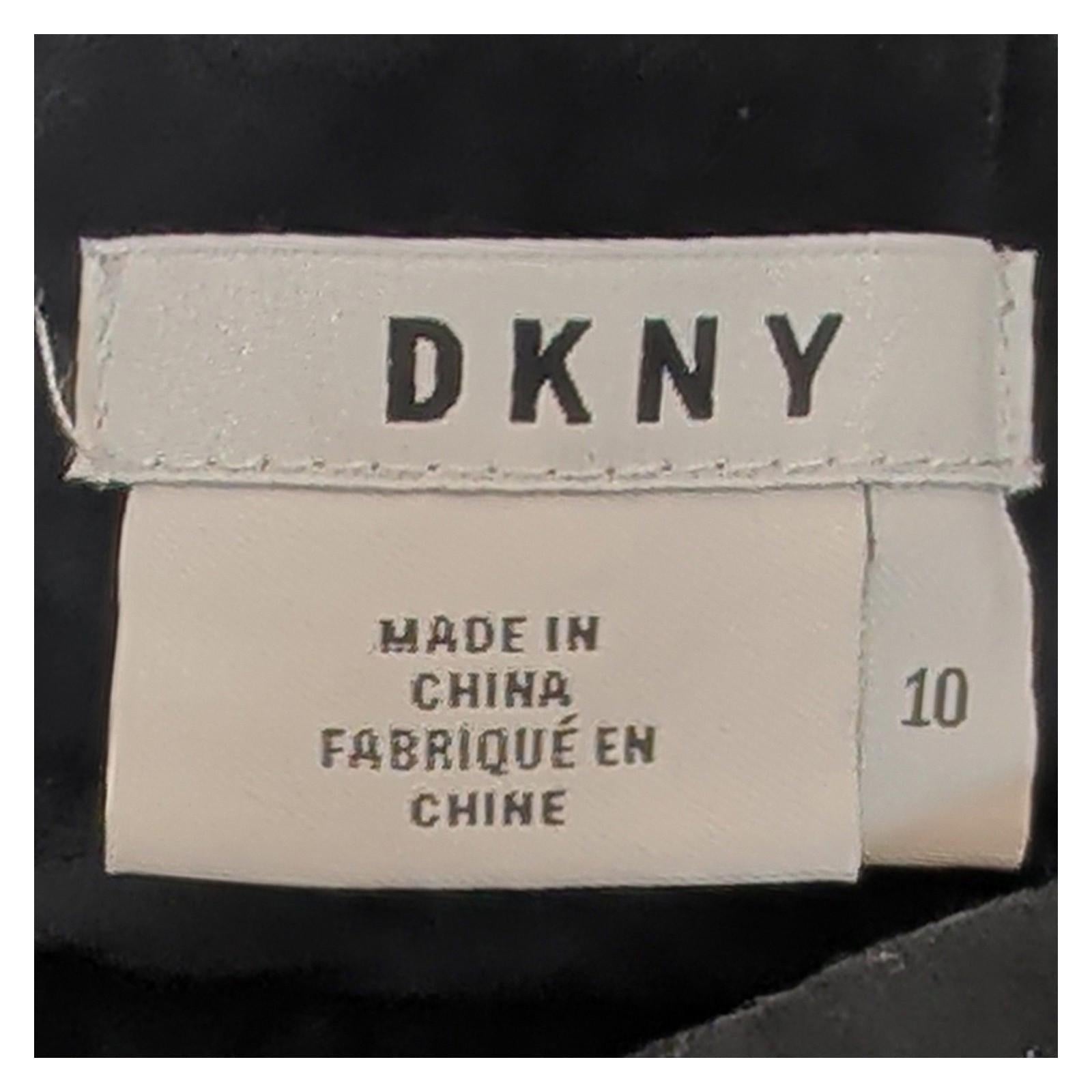 DKNY Womens Size 10 Black Slim Fit Trousers Regular Waist Cotton Stretch Pants by DKNY – | RewearableUK