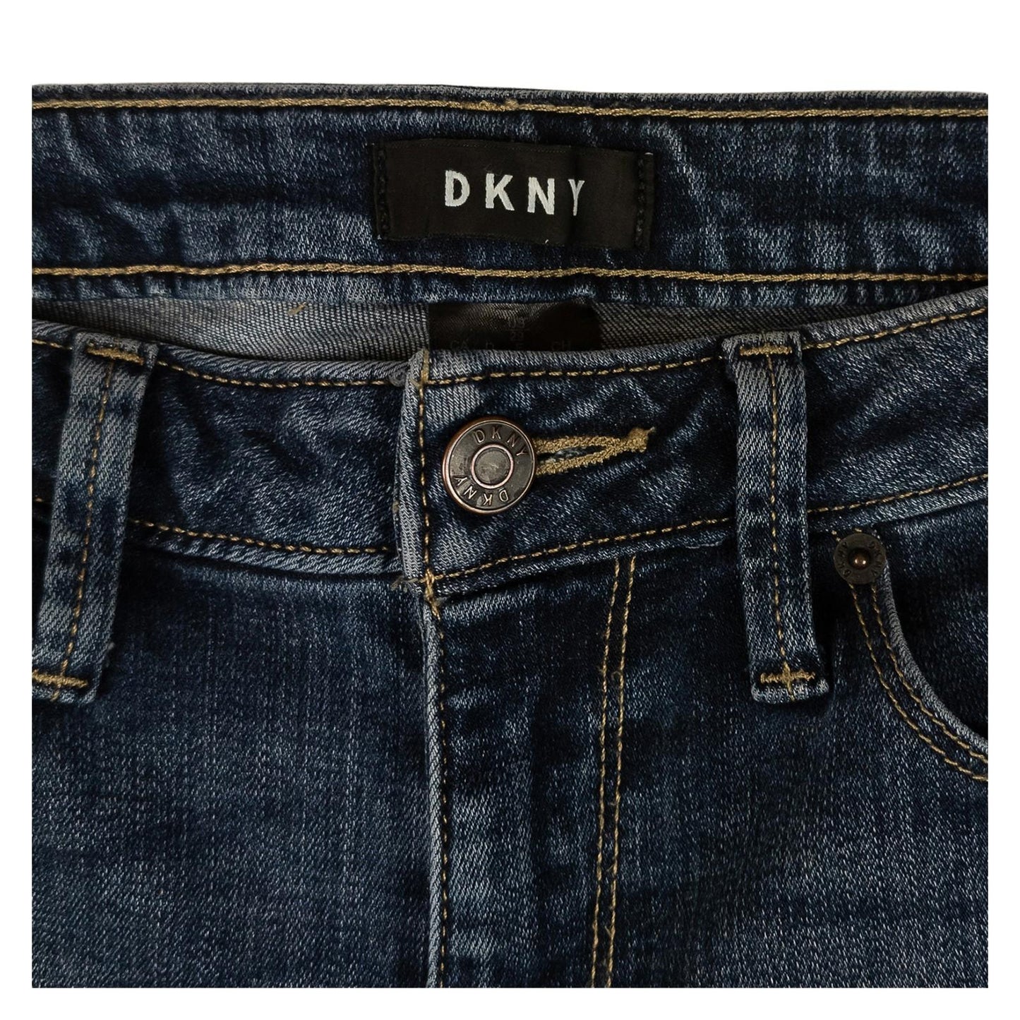 DKNY Women's Skinny Jeans W29 Blue Stretch Denim Mid Rise Ankle Grazers by DKNY – | RewearableUK