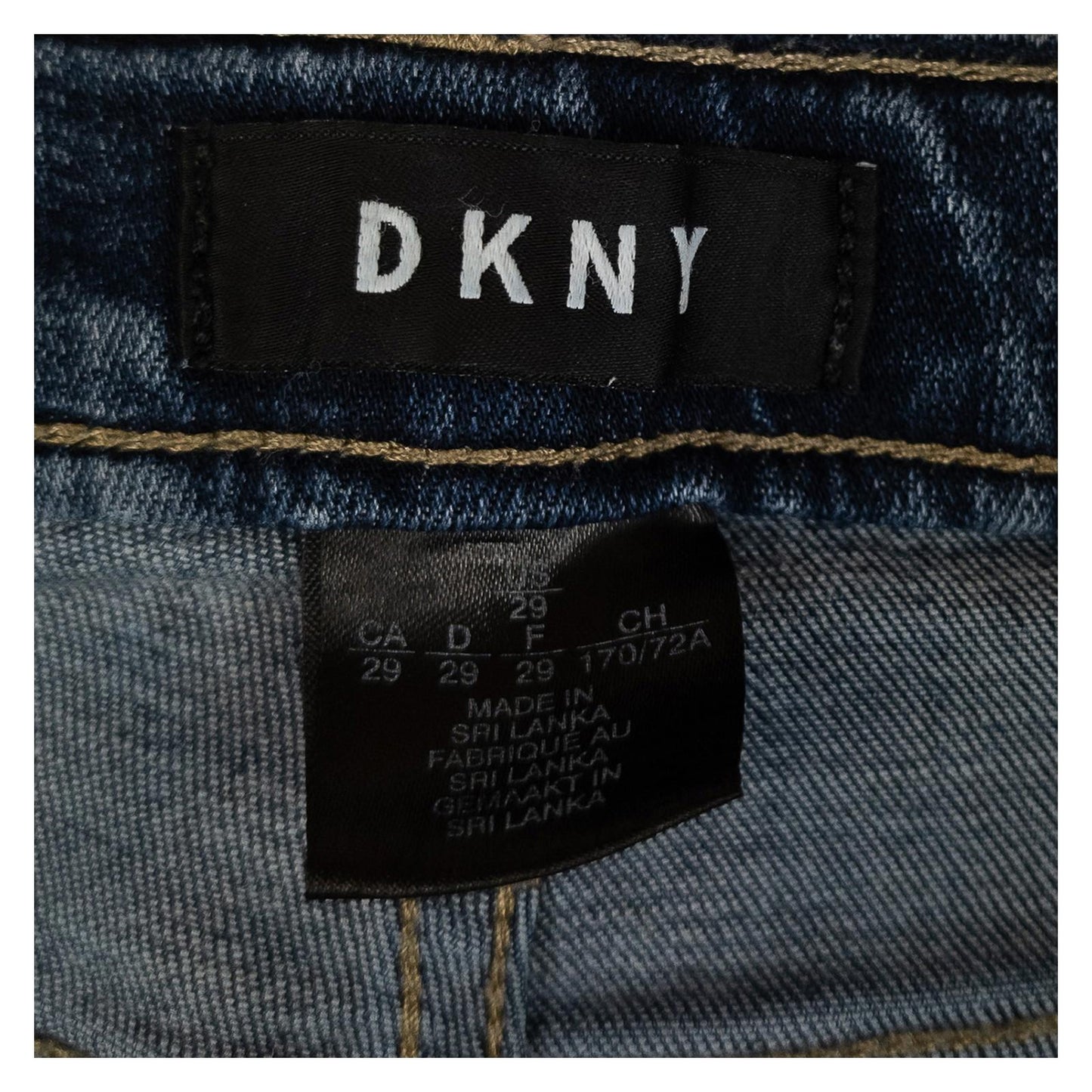 DKNY Women's Skinny Jeans W29 Blue Stretch Denim Mid Rise Ankle Grazers by DKNY – | RewearableUK