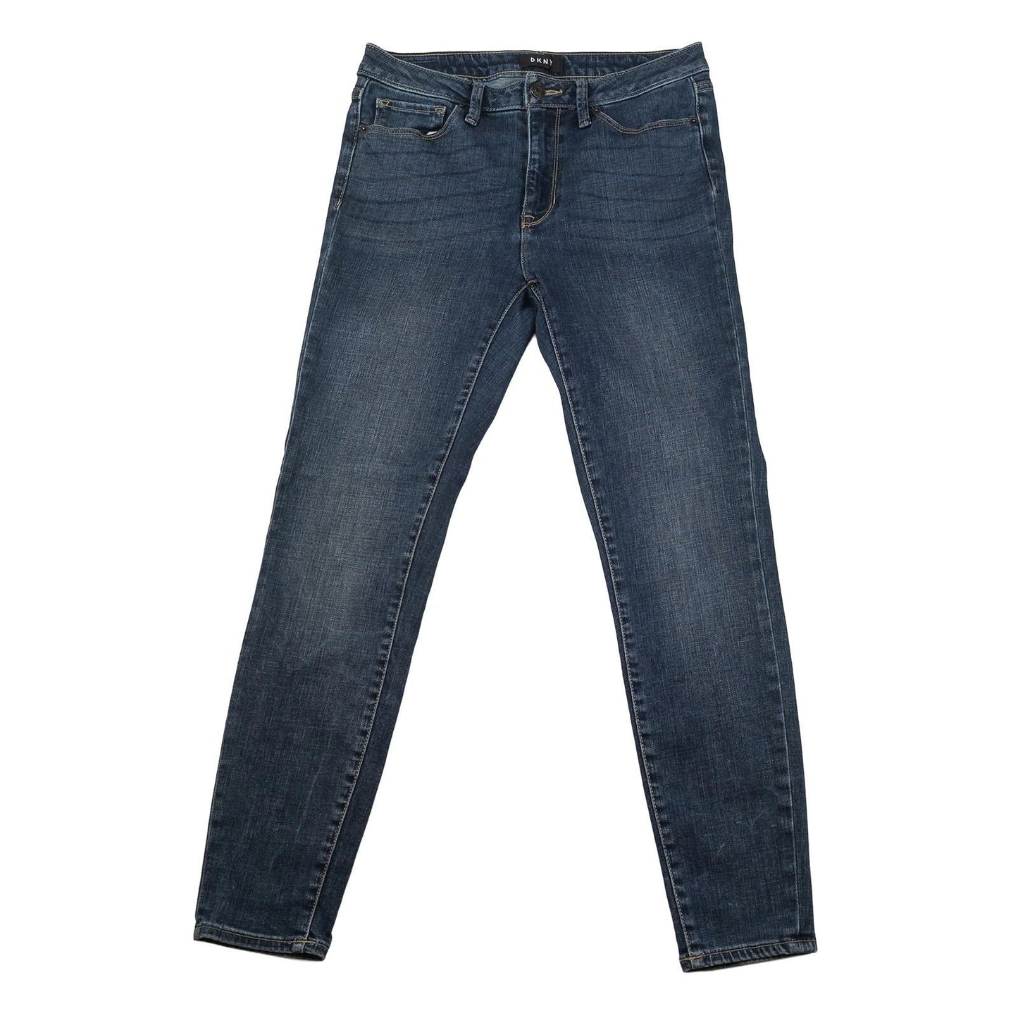 DKNY Women's Skinny Jeans W29 Blue Stretch Denim Mid Rise Ankle Grazers by DKNY – | RewearableUK