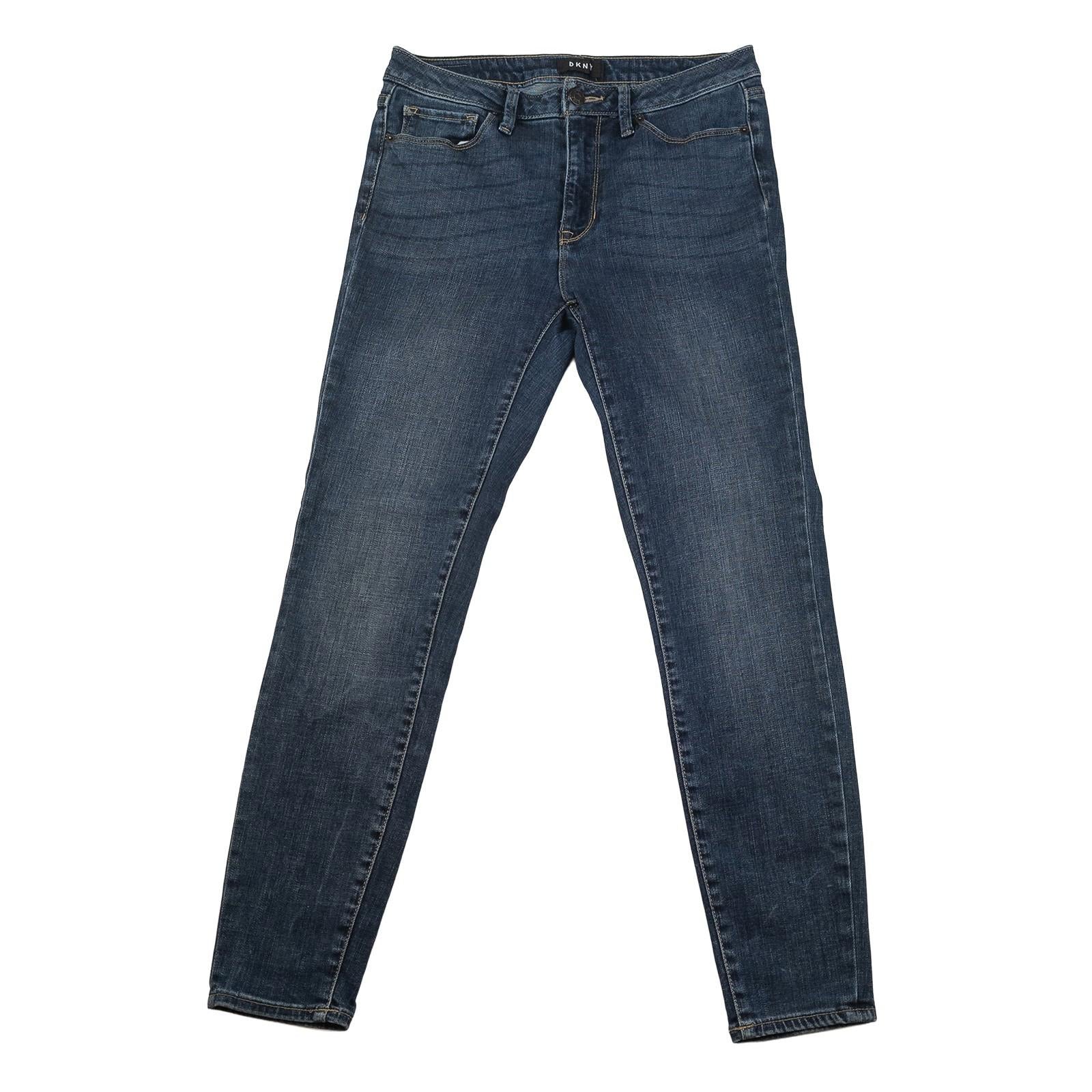 DKNY Women's Skinny Jeans W29 Blue Stretch Denim Mid Rise Ankle Grazers by DKNY – | RewearableUK