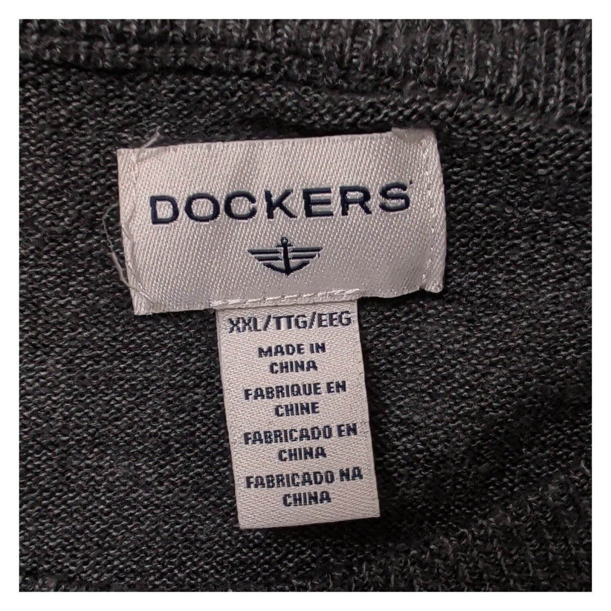 Dockers Men's Jumper XXL Dark Gray Cable Knit 100% Acrylic – product photo 9 | RewearableUK