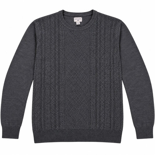 Dockers Men's Dark Grey Cable Knit Jumper XXL - product photo 1