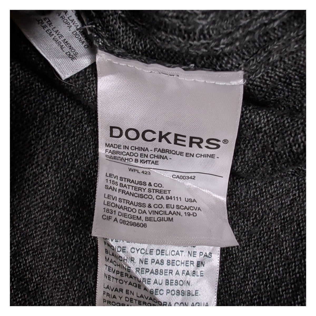 Dockers Men's Jumper XXL Dark Gray Cable Knit 100% Acrylic – product photo 7 | RewearableUK