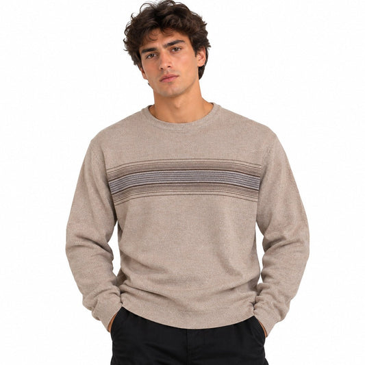 Dockers Men's Striped Jumper 2XLT Beige – Fair – Jumper product photo 1 | RewearableUK