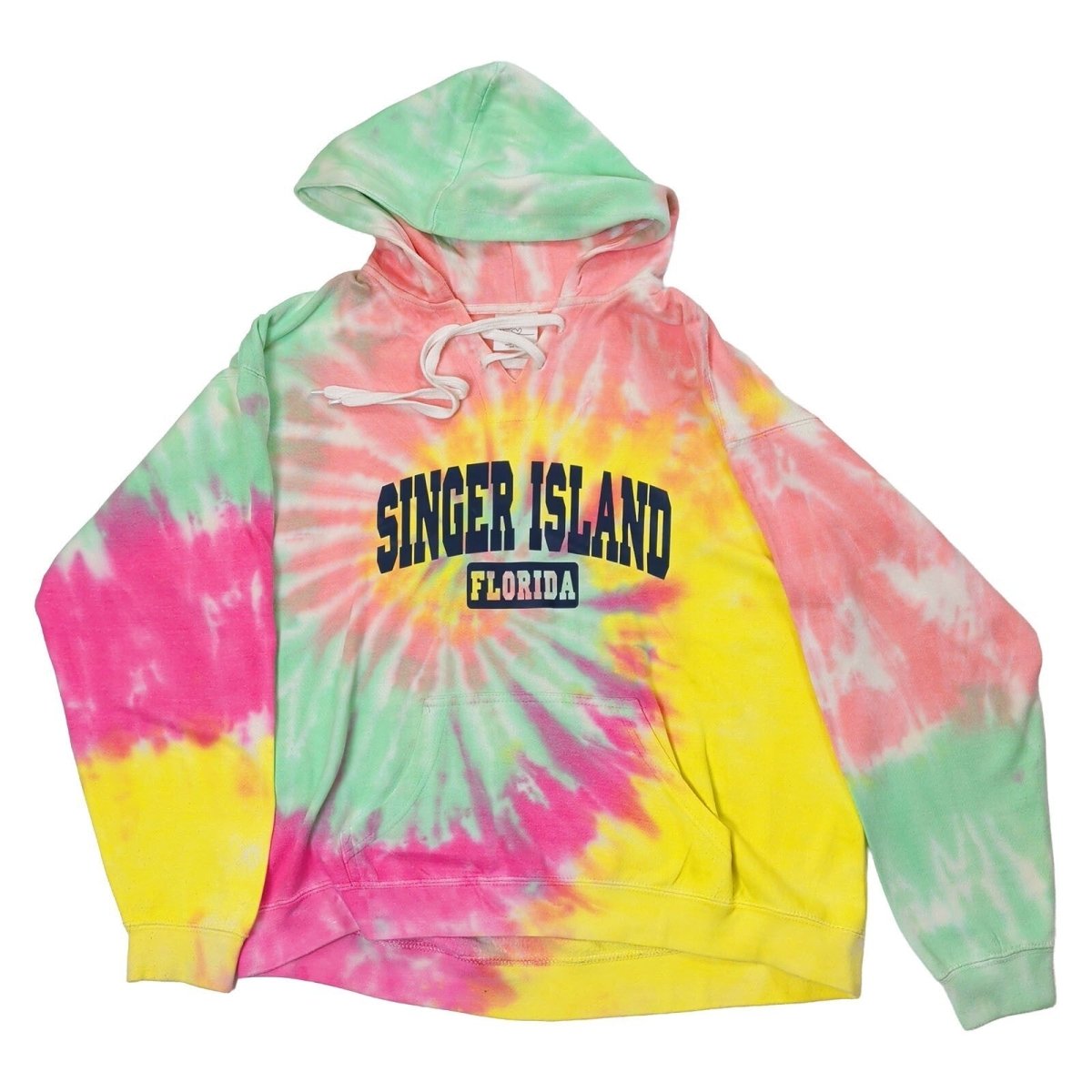 Dreamsicle Singer Island Florida Tie Dye Hoodie XL Pastel Pullover – product photo 1 | RewearableUK