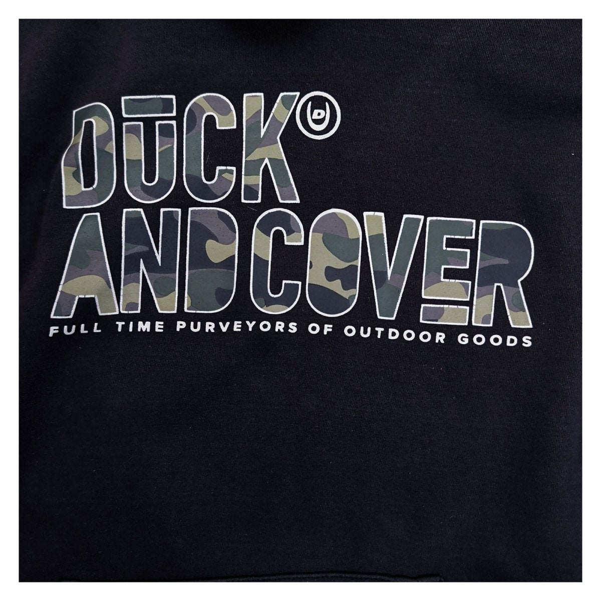 Duck and Cover Mens Hoodie L Black Graphic Print – product photo 2 | RewearableUK