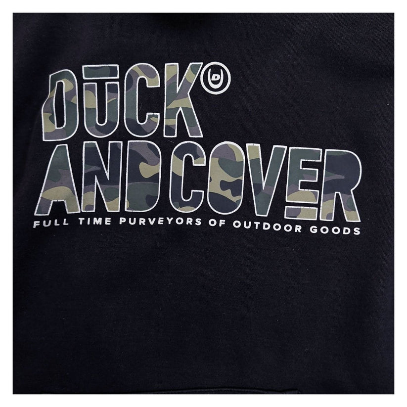 Duck and Cover Mens Hoodie L Black Graphic Print – product photo 2 | RewearableUK