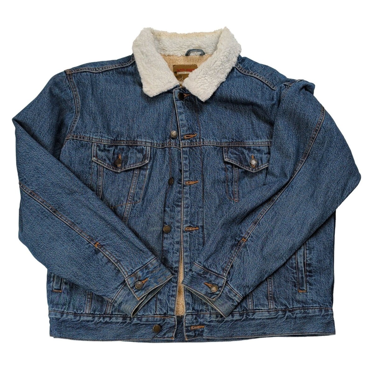 Duty Free Denim Sherpa Trucker Jacket 52 54 Blue Cream Lined – product photo 1 | RewearableUK