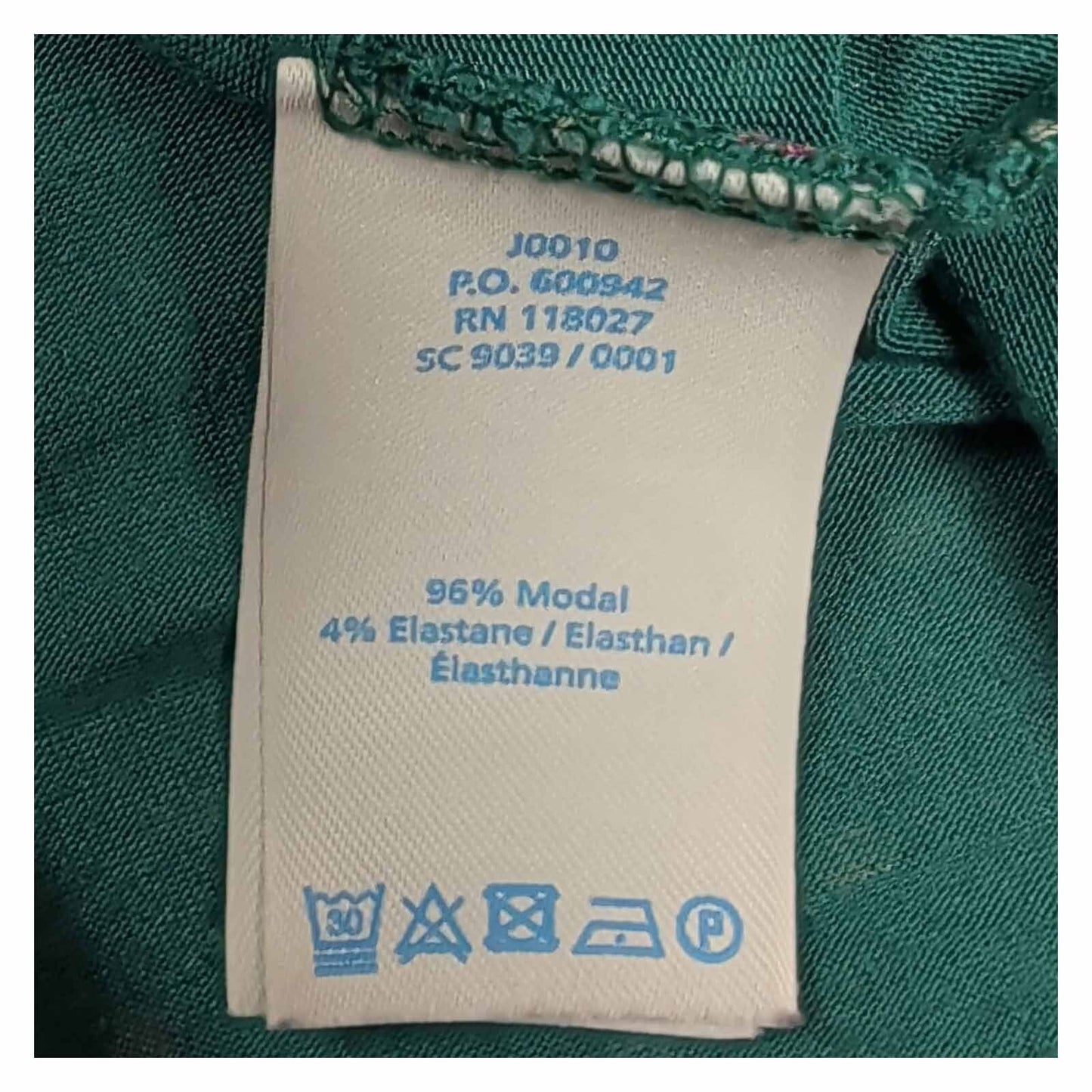 Boden Nadine Jersey Top UK 12 Teal Confetti Spot
