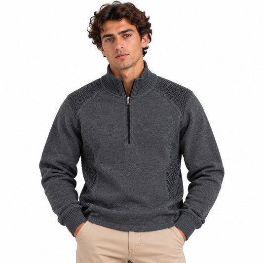 Eddie Bauer Men's Half Zip Jumper XL Dark Grey – jumper product photo 1 | RewearableUK
