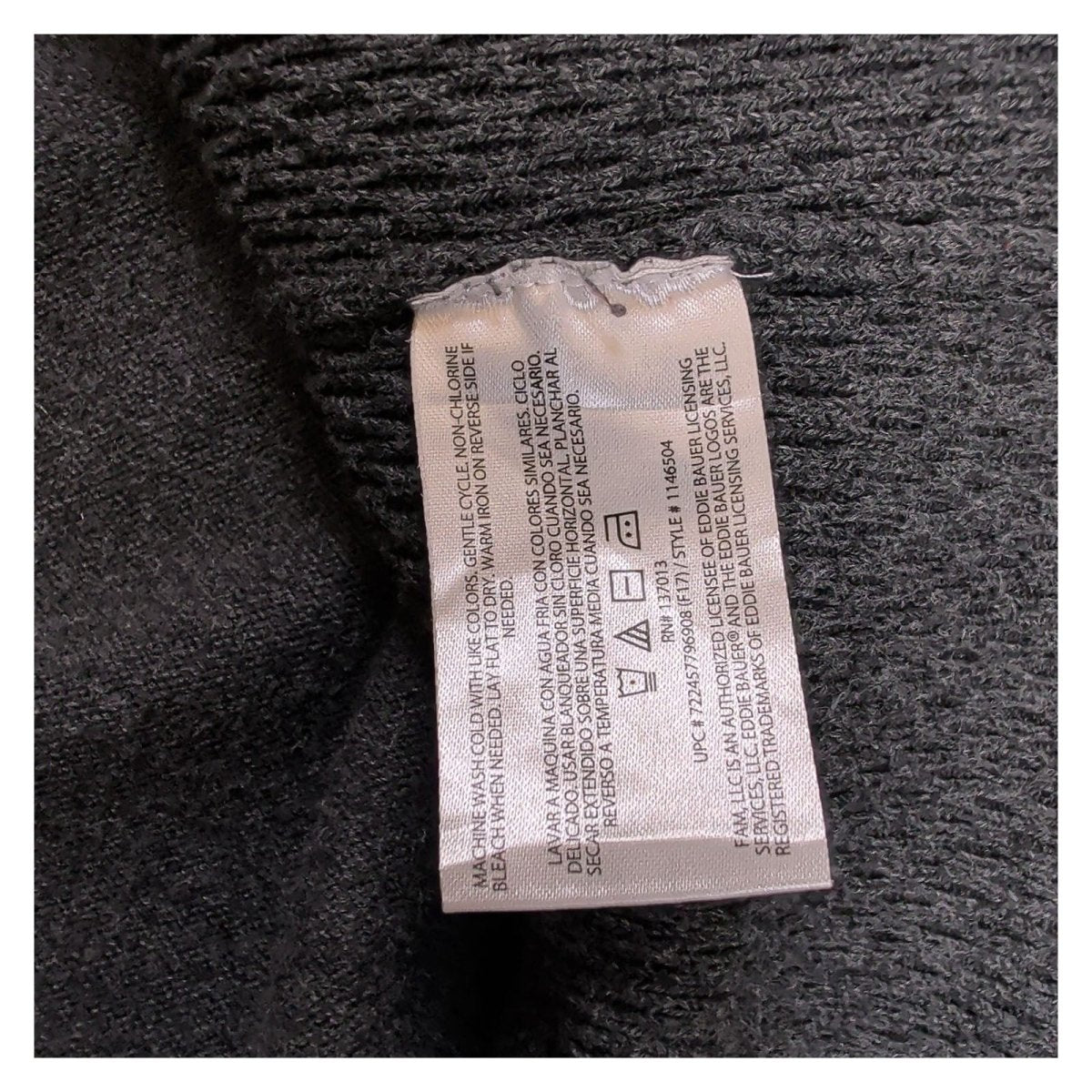 Eddie Bauer Men's Jumper XL Dark Gray Half Zip Knit – product photo 8 | RewearableUK