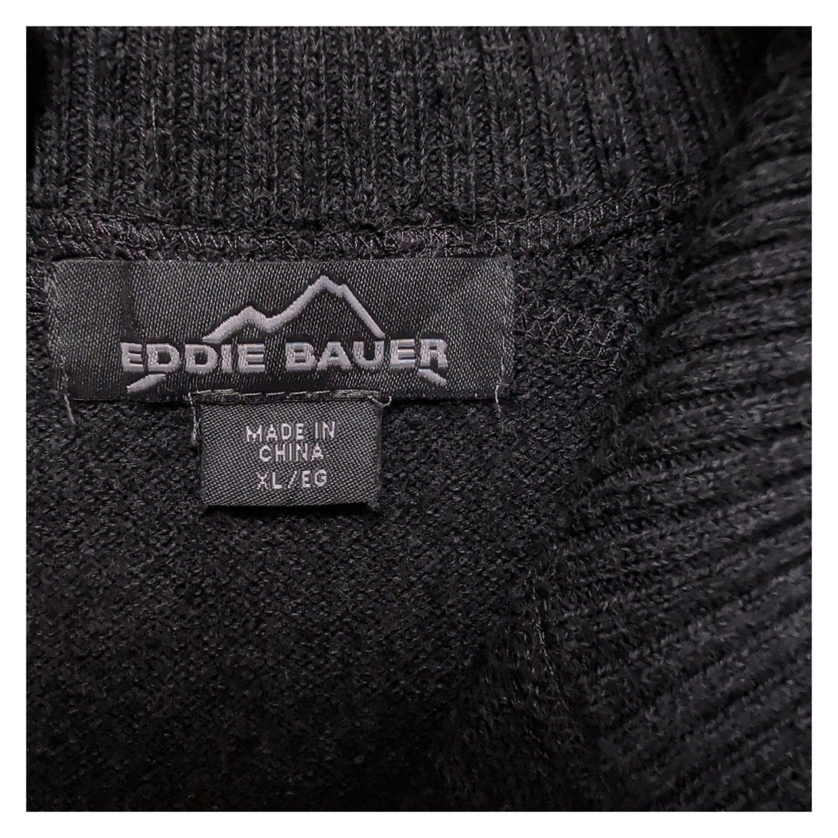 Eddie Bauer Men's Jumper XL Dark Gray Half Zip Knit – product photo 4 | RewearableUK