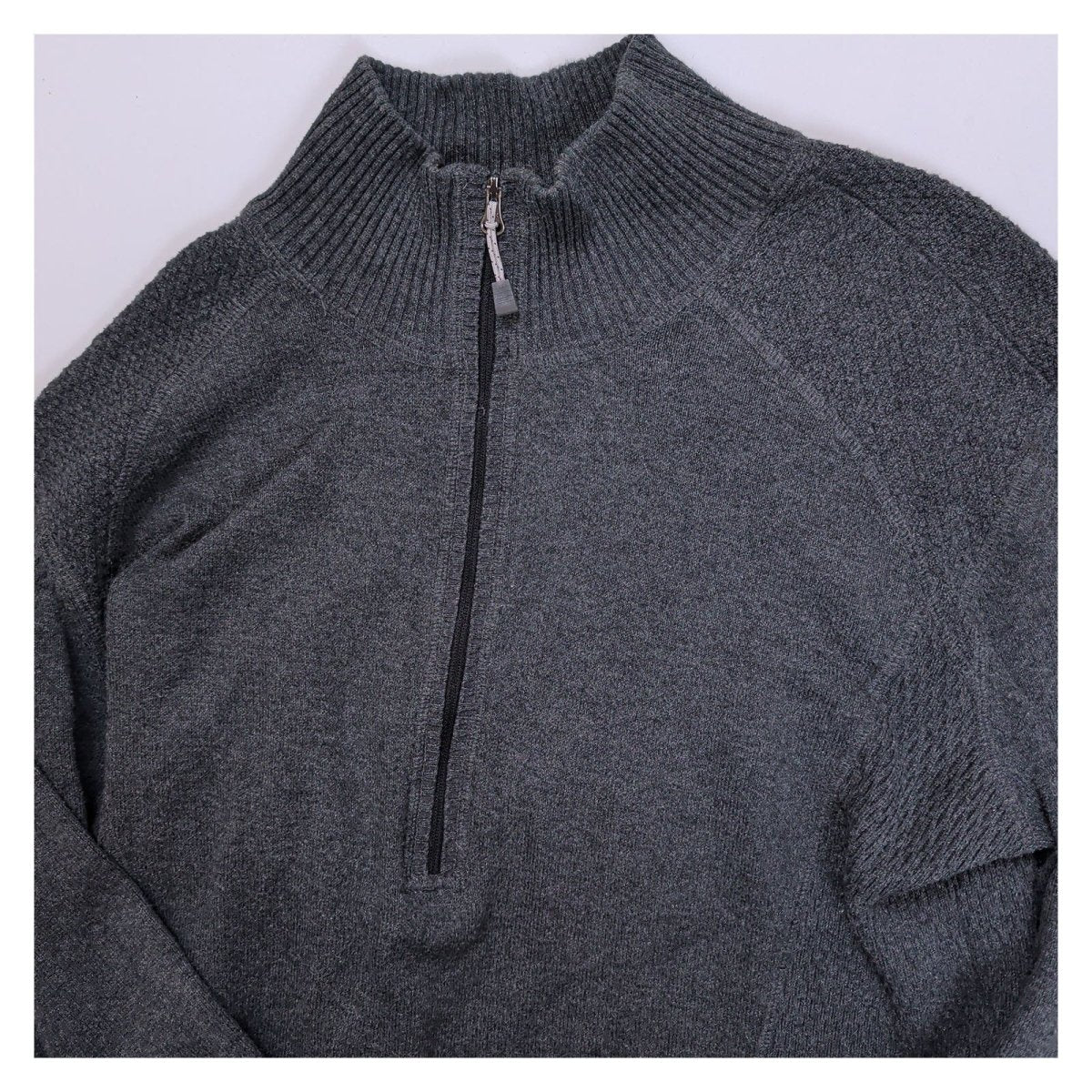 Eddie Bauer Men's Jumper XL Dark Gray Half Zip Knit – product photo 2 | RewearableUK