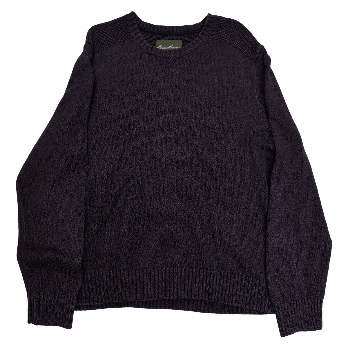 Eddie Bauer Men's Jumper XXL Black Crew Neck Ribbed Cotton – product photo 3 | RewearableUK