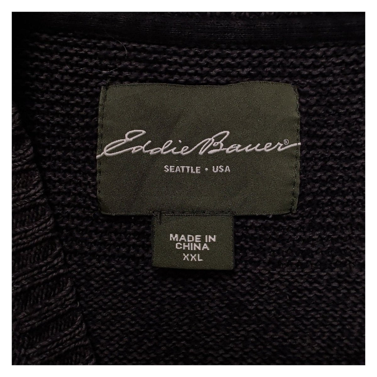 Eddie Bauer Men's Jumper XXL Black Crew Neck Ribbed Cotton – product photo 6 | RewearableUK